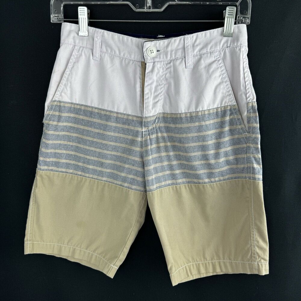 Boys Cotton Blend Shorts Distortion Striped Multi-Color Size 12